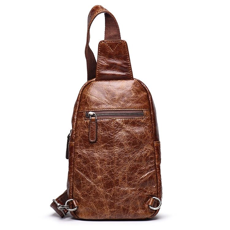 Túi da thật đeo chéo trước ngực unisex SBM145