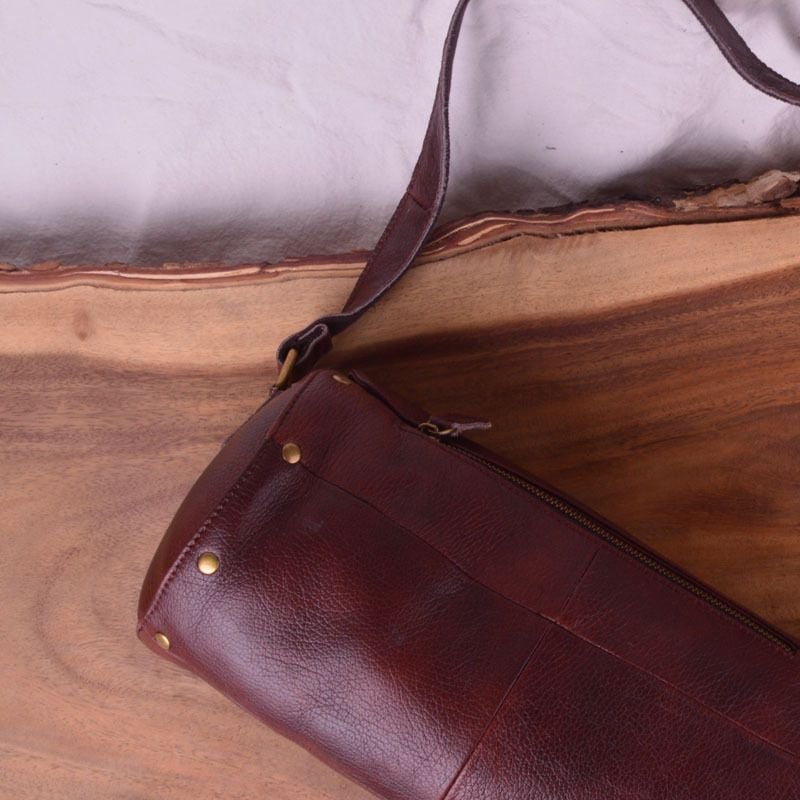 Túi trống da bò thật Berry & Ken VINTAGE SBM117