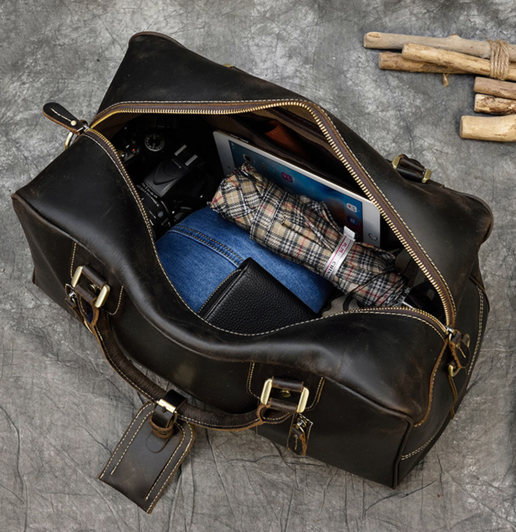 Túi Du Lịch Da Bò Sáp Italy Nhập Khẩu Cao Cấp TBL349