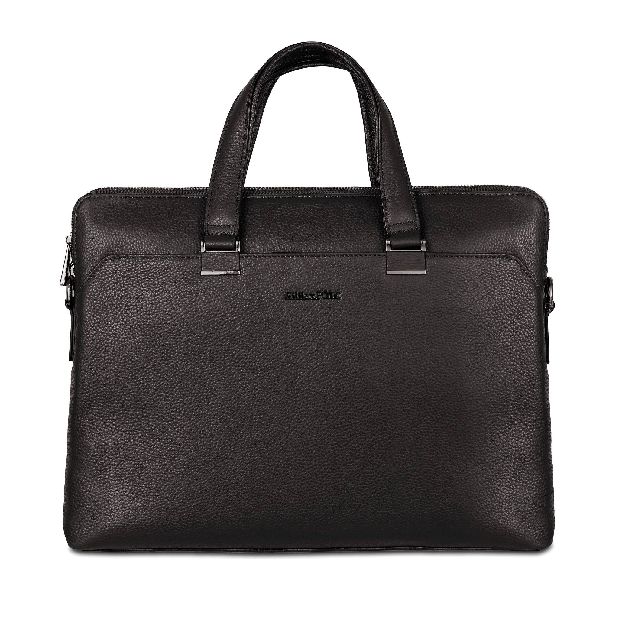 Cặp Da Doanh Nhân Da Thật Cao Cấp Đựng Laptop & Hồ Sơ William Polo SBM360