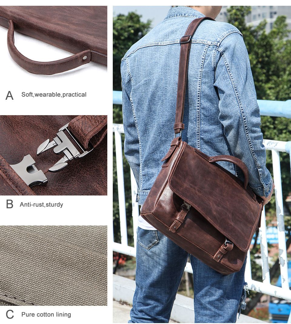 Cặp Da Bò Thật Đựng Laptop & Hồ Sơ Classic Edition TUDA SBM366