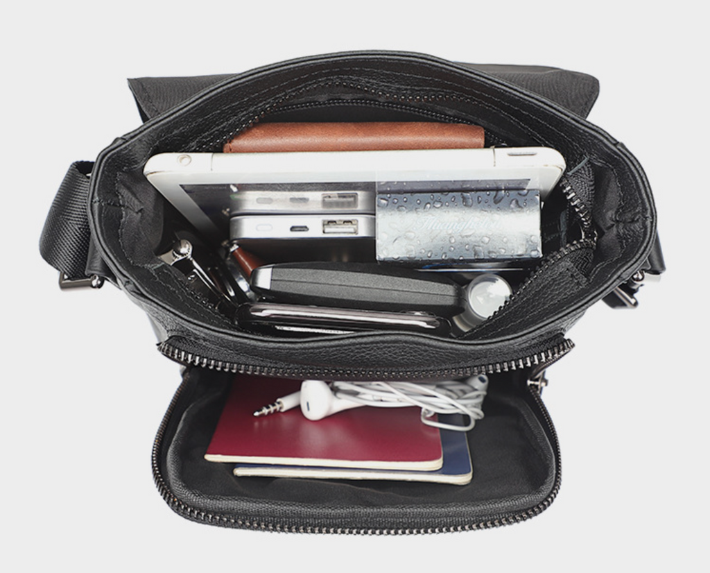 Túi Da Bò Thật Đeo Chéo Đựng IPad Mini SBM318