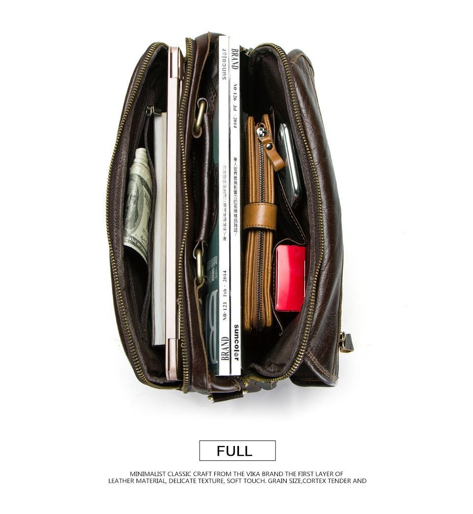 Túi Da Bò PULL UP Nhập Khẩu Đeo Chéo & Xách Tay Đựng iPad Classic SBM323