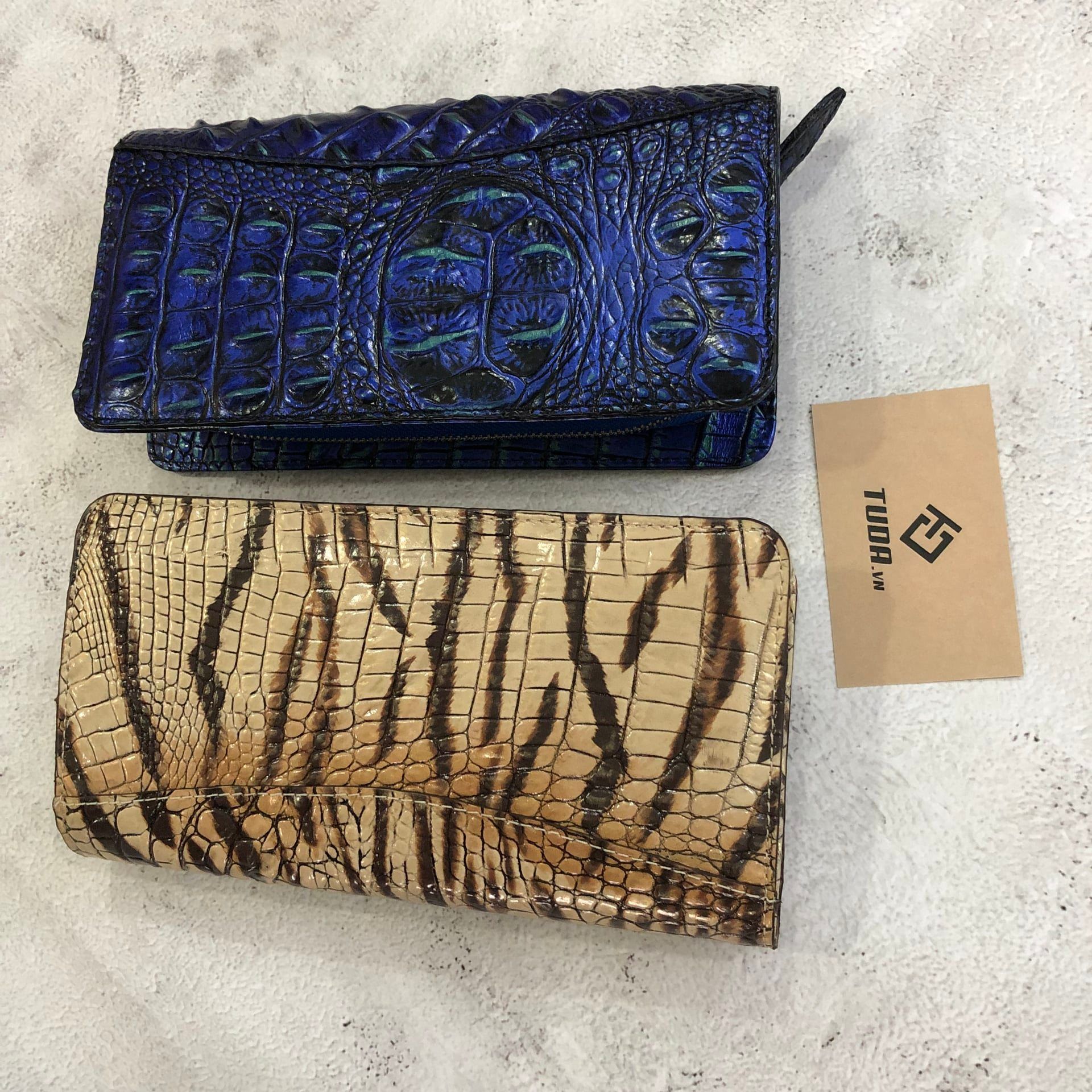 Ví Cầm Tay CLUTCH 2K Da Thật Vân Cá 3D Handmade Limited CLH291
