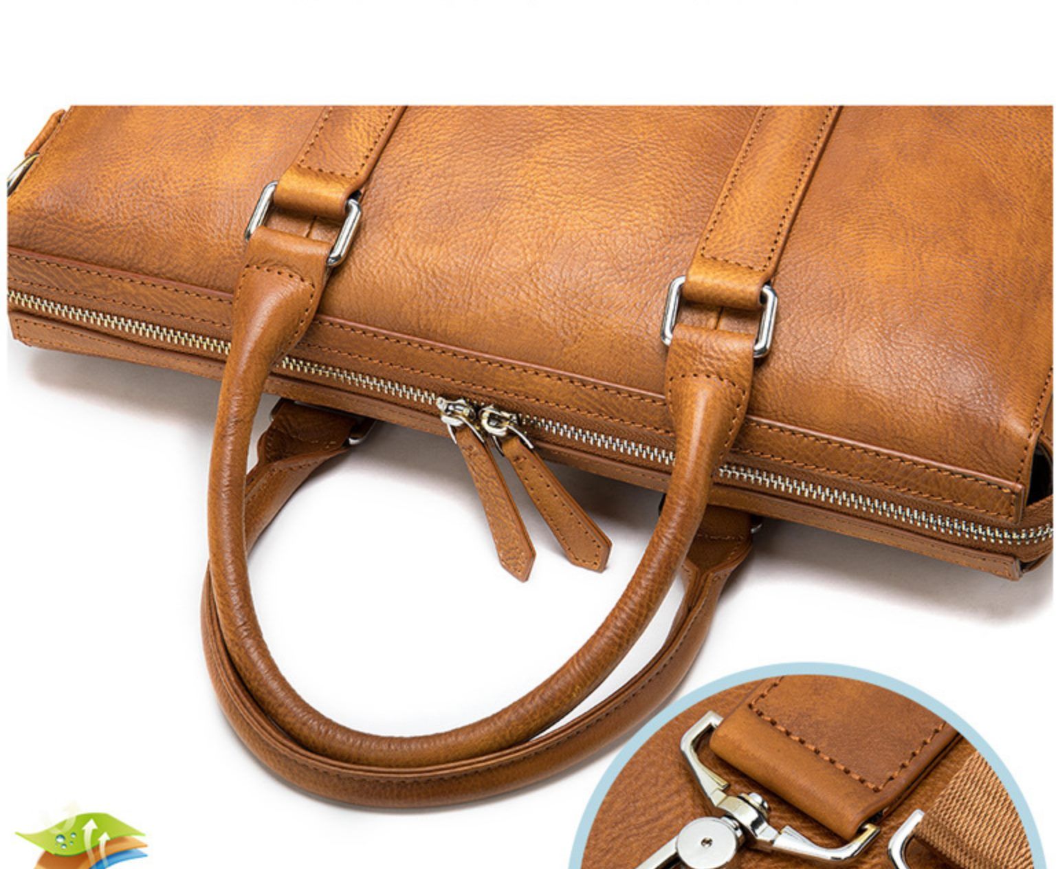 Cặp Da Bò VEG Patina Ý Cao Cấp Xách Tay Đựng Laptop & Hồ Sơ Bussiness Men SBM257