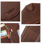 Ví Cầm Tay Da Bò Sáp Nhập Khẩu HUMERPAUL VINTAGE W236