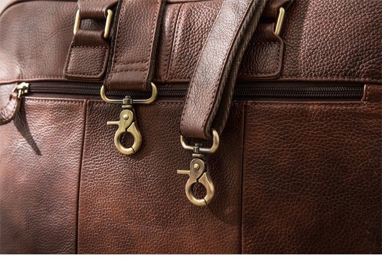 Cặp Da Bò Thật Đựng Laptop Phong Cách Cổ Điển SBM238