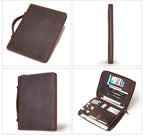 Cặp Da Bò Thật Cầm Tay Đa Năng RETRO, Phong Cách Doanh Nhân CLH212