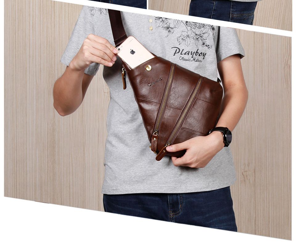 Túi Da Bò Thật Đeo Chéo Trước Ngực Cobbler Legend SBM204