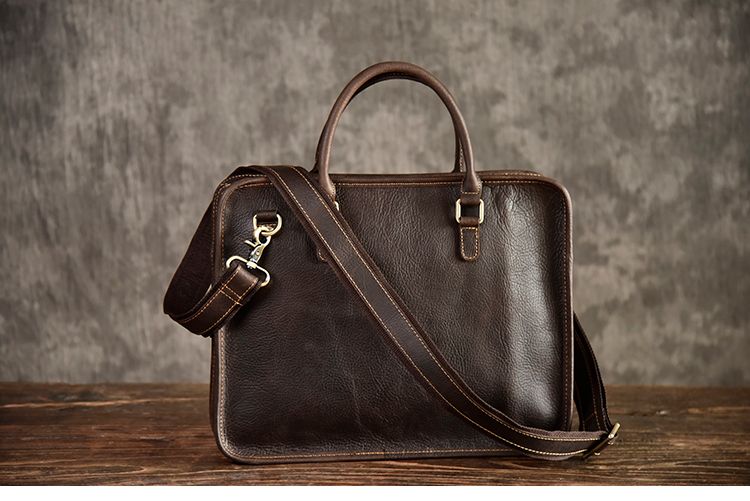 Cặp Xách Tay Công Sở Da Bò Thật Đựng Laptop Classic Edition SBM187