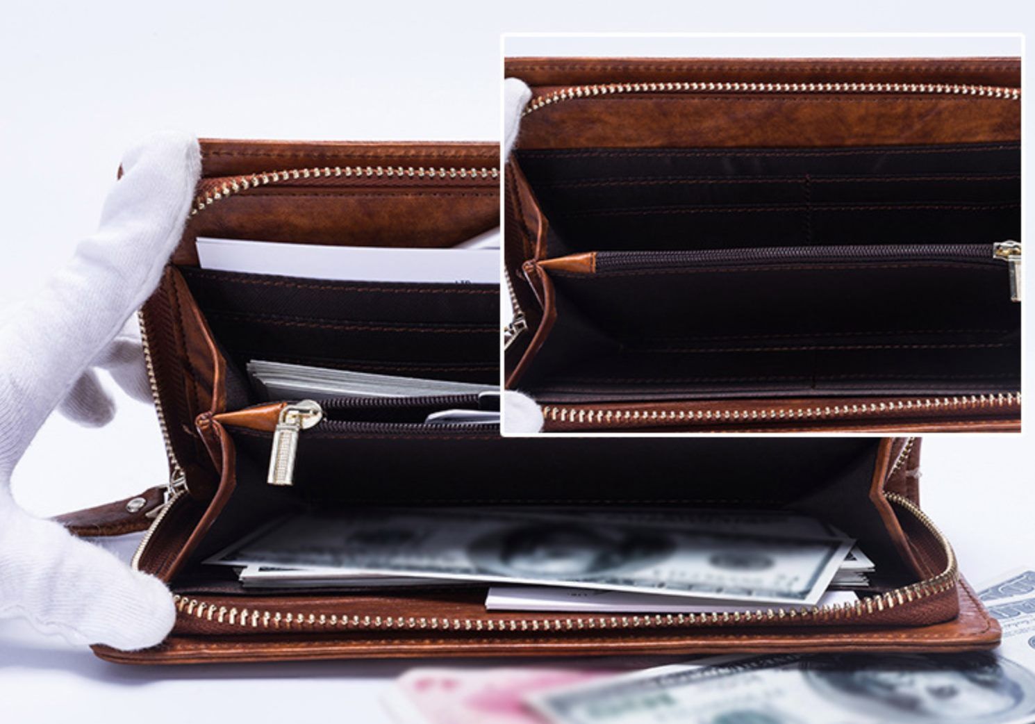 Ví Dài Cầm Tay Da Bò VEG Nhập Khẩu Berry & Ken TUDA W179