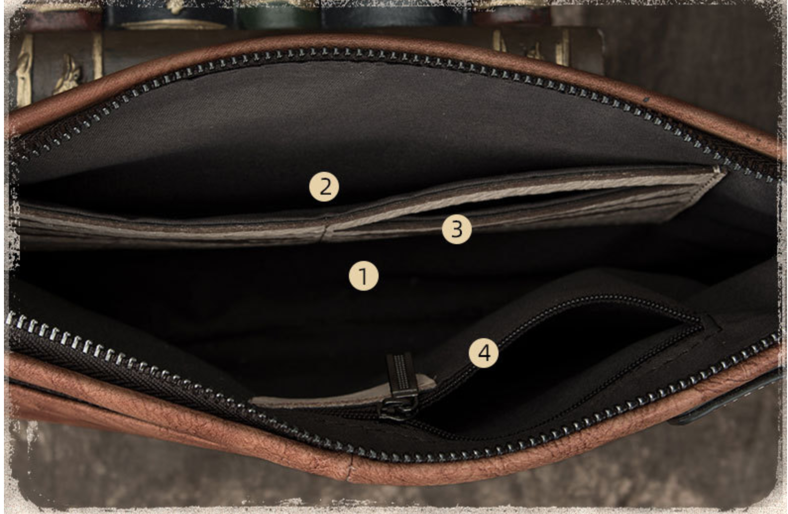 Ví Cầm Tay CLUTCH Nam Da Bò VEG Patina Nhập Khẩu CLH154