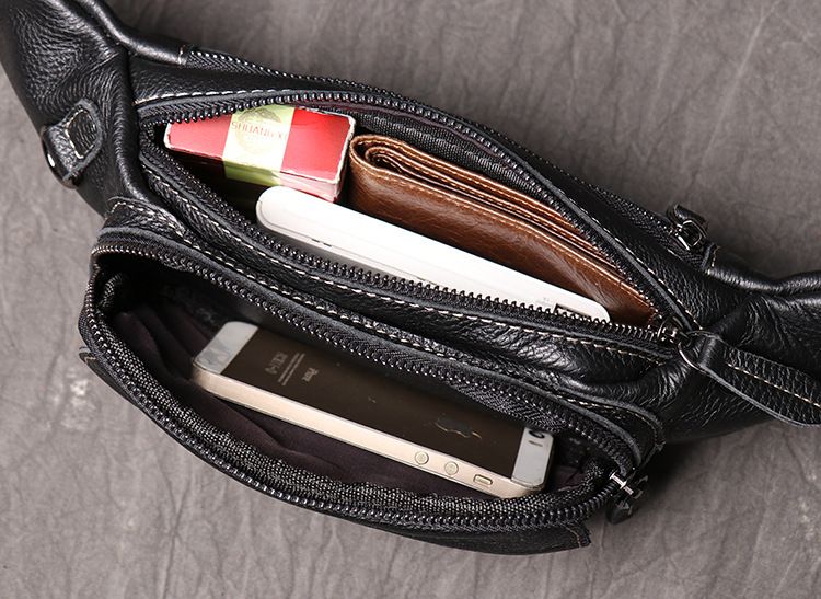 Túi da bò thật đeo chéo ngực và thắt lưng nhỏ gọn SBM144