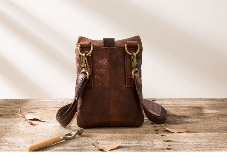 Túi da bò thật đeo chéo nhỏ gọn Berry & Ken RETRO - Classic edition SBM118