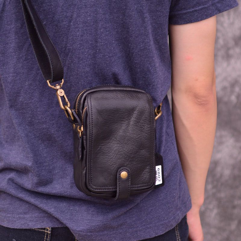 Túi da bò thật nhỏ gọn Berry & Ken RETRO - Classic edition SBM113