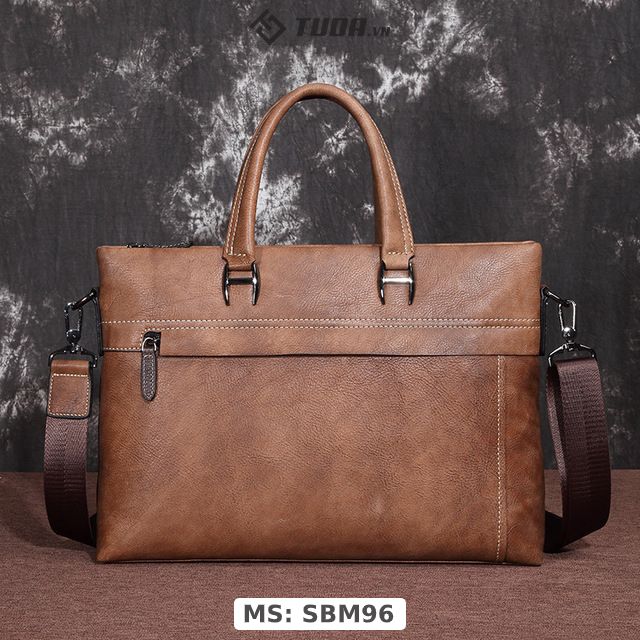 Cặp công sở Da Bò VEG Nhập Khẩu Retro chứa laptop Business Edition SBM96