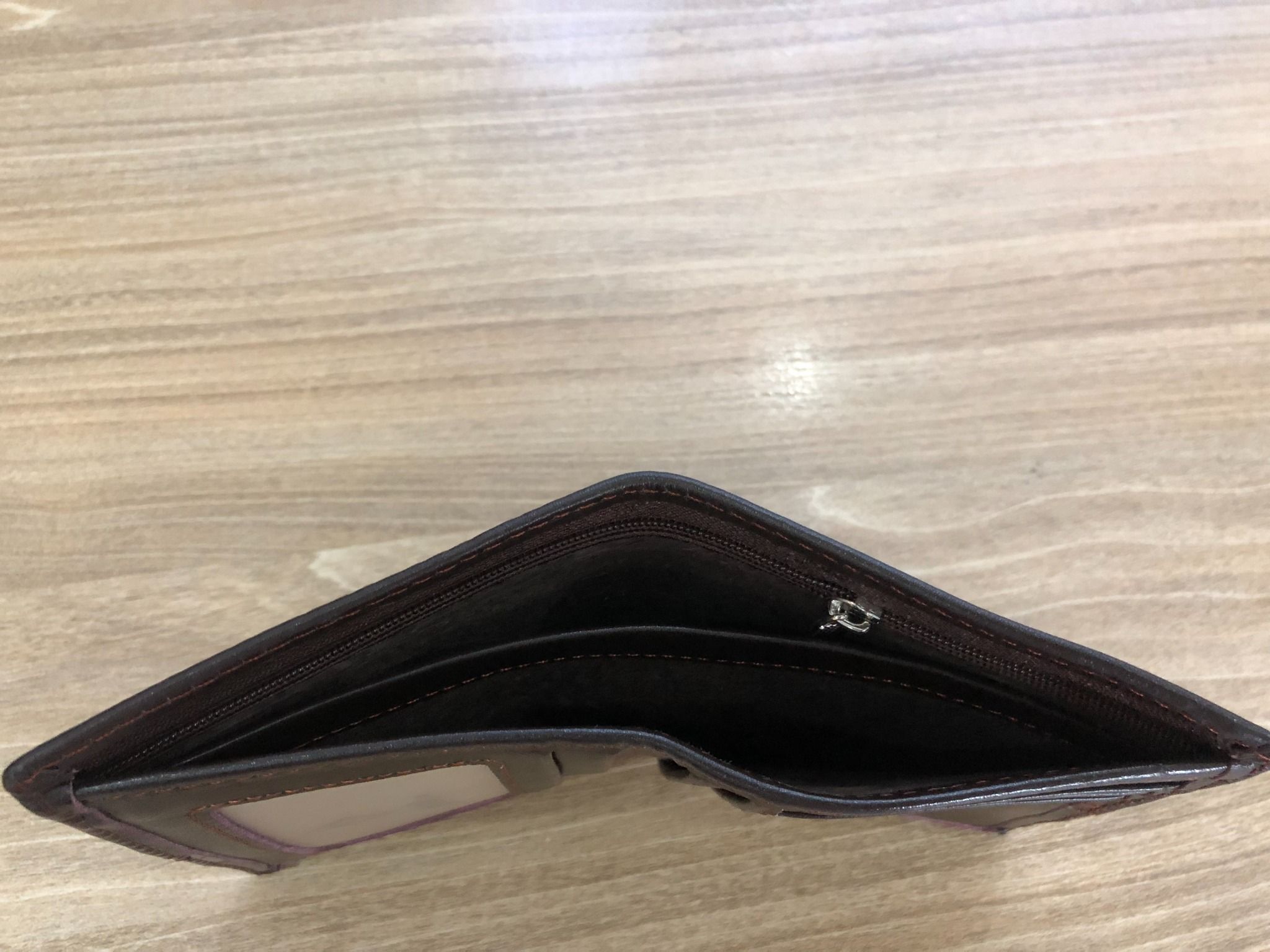 Ví Da Bò NAPPA Phối Chỉ Đứng Phong Cách Sang Trọng W331