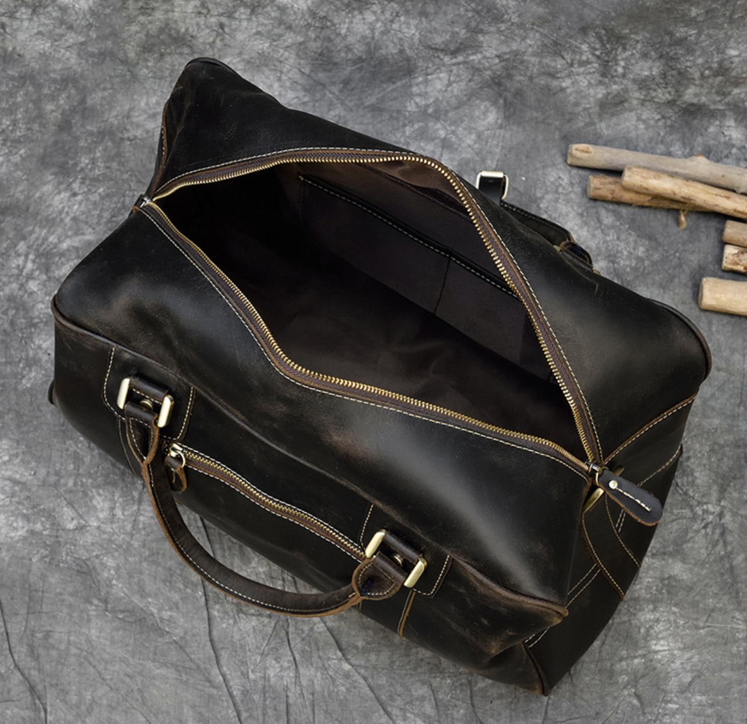 Túi Du Lịch Da Bò Sáp Italy Nhập Khẩu Cao Cấp TBL349