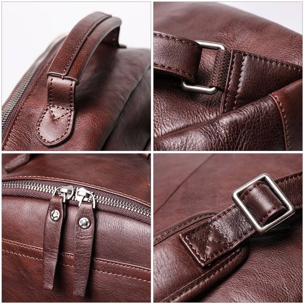 Balo Da Bò VEG Patina Đựng Laptop & Du Lịch Đa Chức Năng BPL316