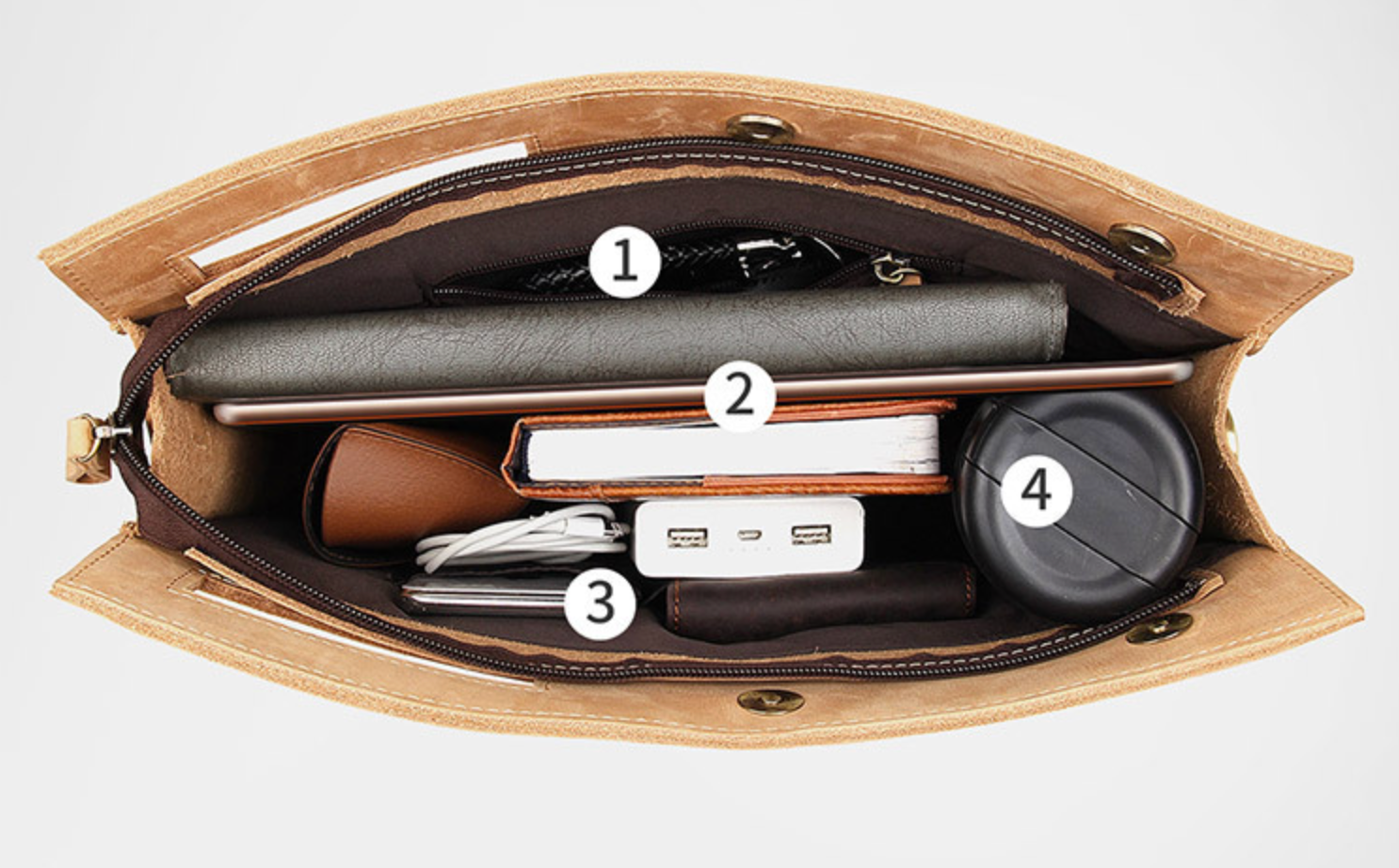 Túi Da Bò Thật Đeo Chéo & Cầm Tay Đựng iPad Special Edition SBM298