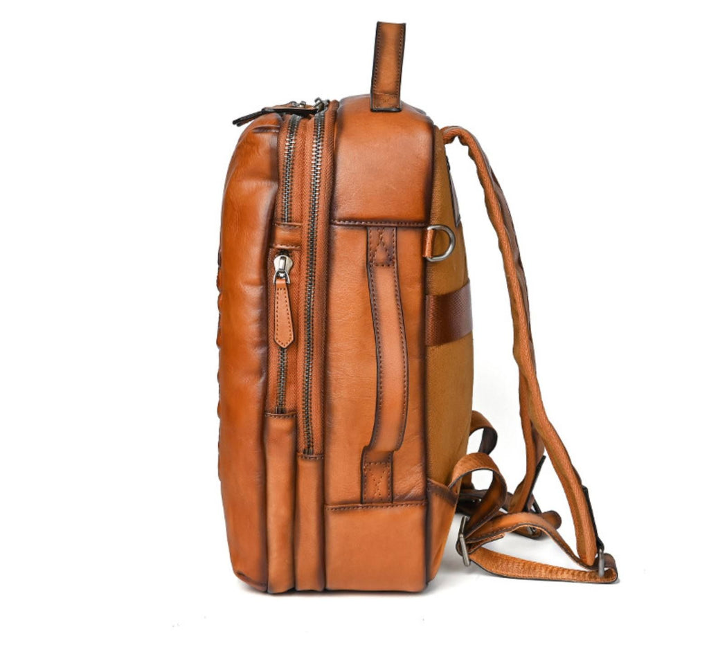 Balo Da Bò VEG Patina Italy Handmade Cao Cấp Đa Chức Năng BPL380