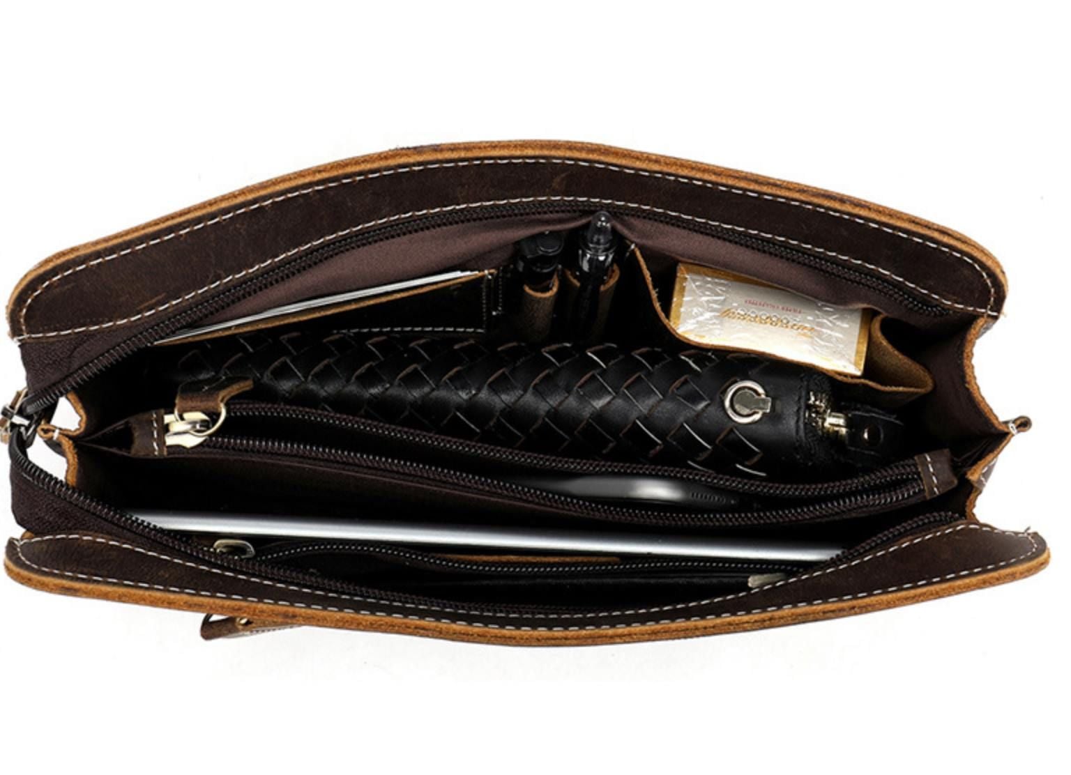 Ví Cầm Tay CLUTCH Nam Da Bò Sáp Nhập Khẩu CLH269