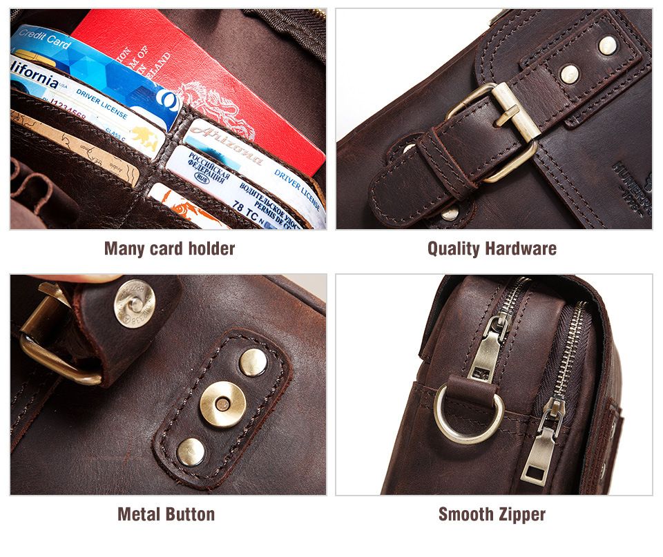 Túi Da Bò Italy Nhập Khẩu Đeo Chéo Đựng iPad - Classic SBM239