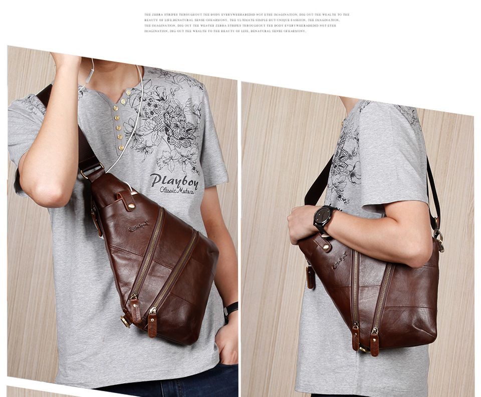 Túi Da Bò Thật Đeo Chéo Trước Ngực Cobbler Legend SBM204