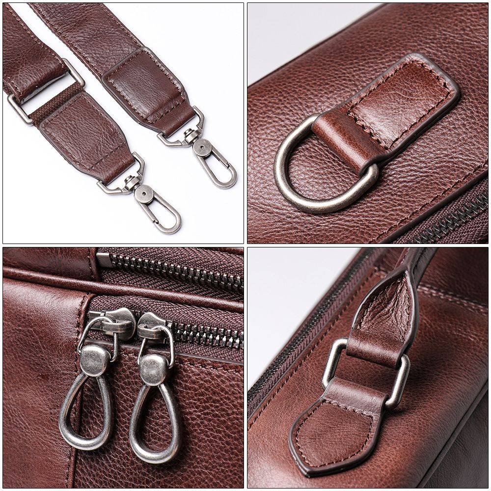 Túi Da Bò VEG Nhập Khẩu Đeo Chéo & Xách Tay Đựng Laptop Classic SBM193