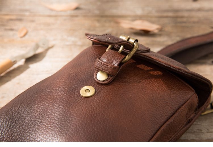 Túi da bò thật đeo chéo nhỏ gọn Berry & Ken RETRO - Classic edition SBM118