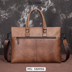 Cặp công sở Da Bò VEG Nhập Khẩu Retro chứa laptop Business Edition SBM96