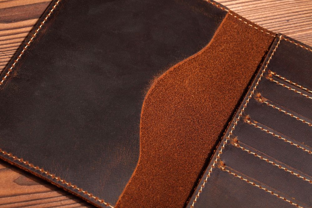 Ví Da Bò Sáp Đựng PASSPORT & CARD Đa Năng Gấp Cúc Bấm Classic Edition W108