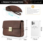 Ví Cầm Tay CLUTCH Khóa Số Da Bò Cao Cấp CONTACTS CLH371