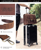 Cặp Da Công Sở Da Bò Sáp Italy Cao Cấp Đựng Laptop RETRO SBM324