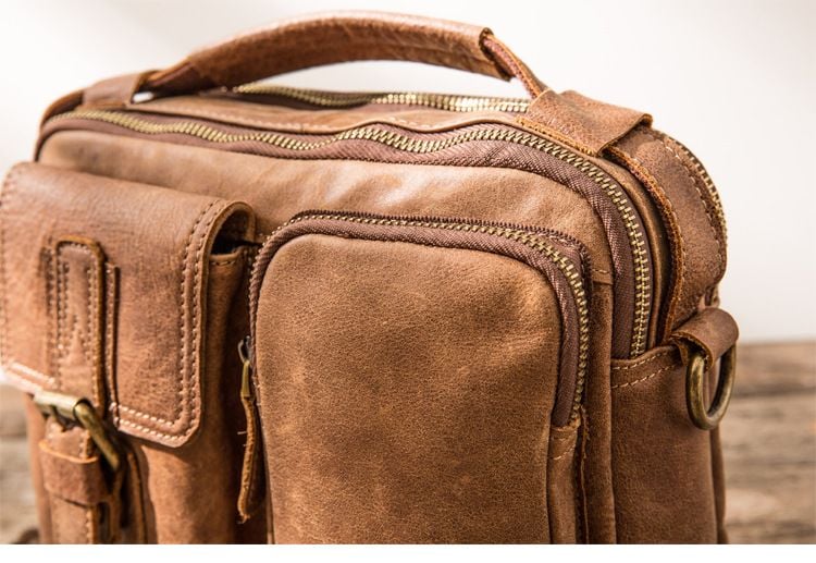 Túi Da Bò Thật RETRO Đeo Chéo & Xách Tay Đựng IPad SBM223