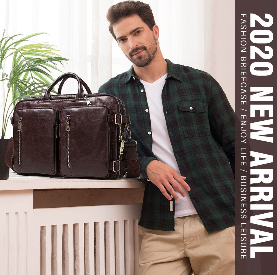 Cặp Da Bò Italy Nhập Khẩu Đeo Chéo & Balo Đa Chức Năng đựng laptop Classic SBM210