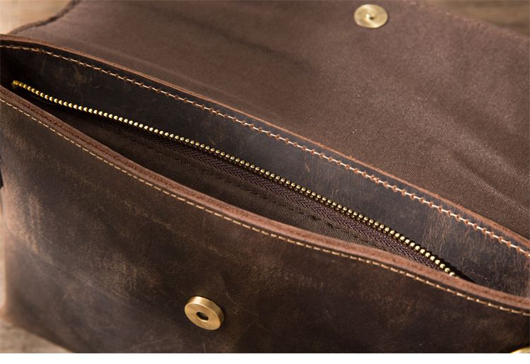 Túi Da Bò Sáp Đeo Chéo Chứa Ipad Classic SBM195