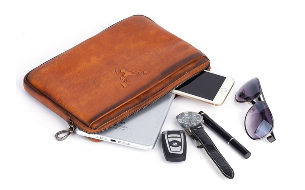 Ví Cầm Tay CLUTCH Nam Da Bò VEG Patina Ý Nhập Khẩu CLH165