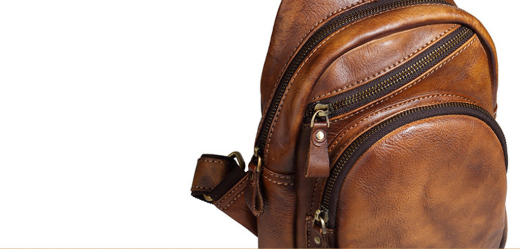 Túi da bò thật đeo chéo trước ngực SBM155