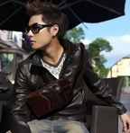 Túi da bò thật đeo chéo ngực Berry & Ken RETRO SBM122