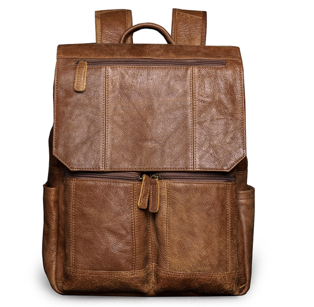 Balo Du Lịch Da Bò Thật RETRO Chứa Laptop Đa Chức Năng BPL311