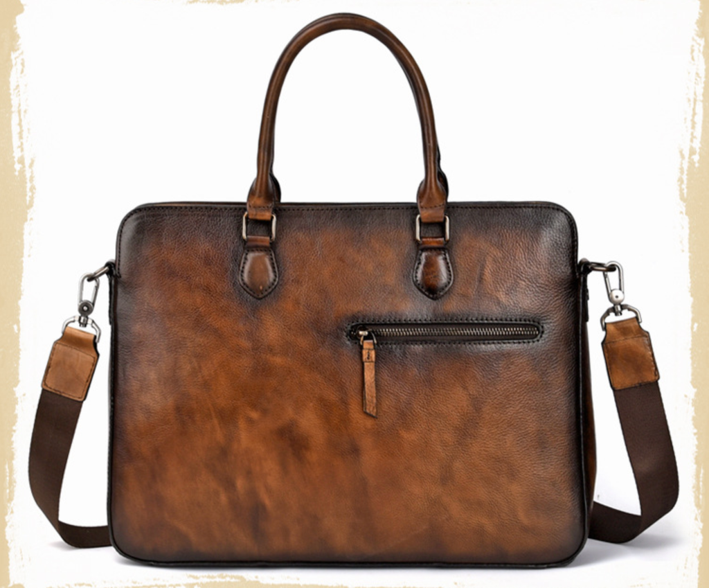 Túi da bò thật RETRO chứa laptop cho dân kinh doanh, công sở TUDA SBM152