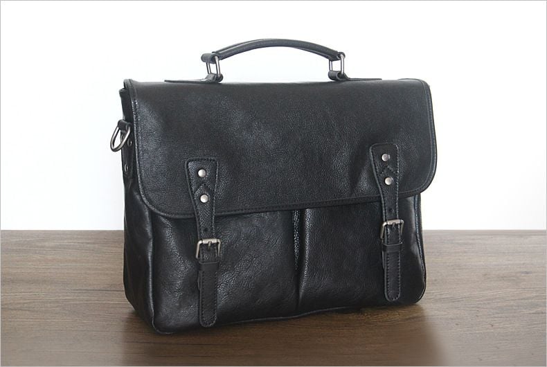 Cặp Da Bò VEG Patina Italy Cao Cấp Xách Tay Đựng Laptop & Hồ Sơ Bussiness SBM356