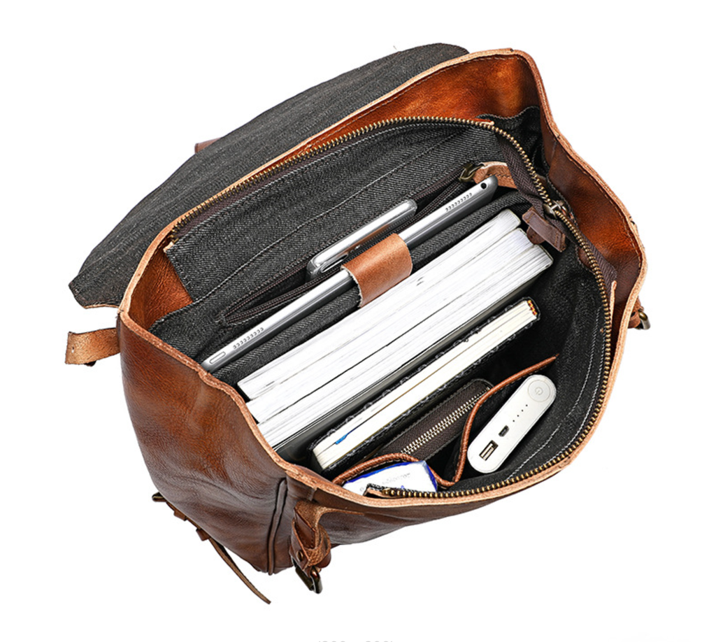 Balo Da Bò VEG Patina Đựng Laptop & Du Lịch Đa Chức Năng BPL359