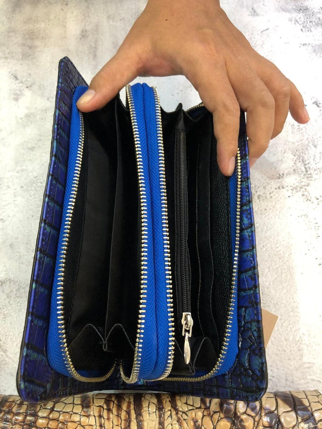 Ví Cầm Tay CLUTCH 2K Da Thật Vân Cá 3D Handmade Limited CLH291