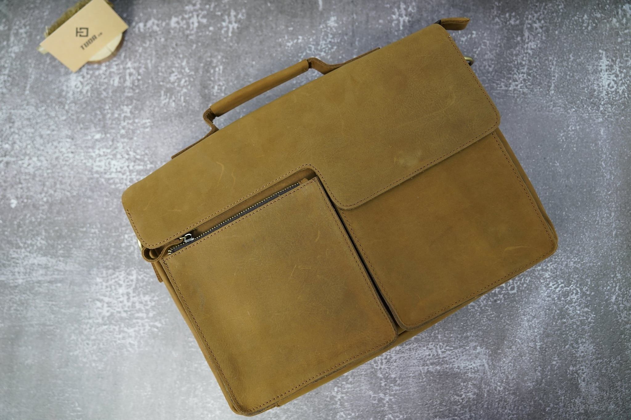 Cặp Xách Tay Da Bò Thật Đựng Laptop Bussiness Men SBM240