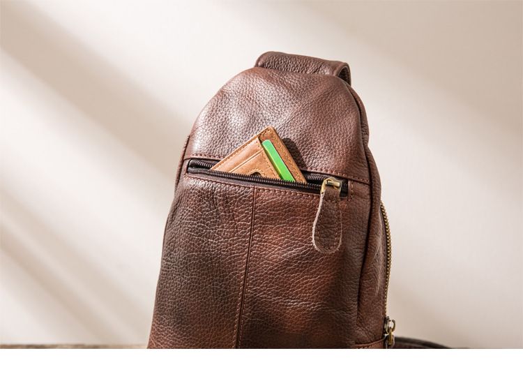 Túi Da Thật Đeo Chéo Trước Ngực VINTAGE SBM237