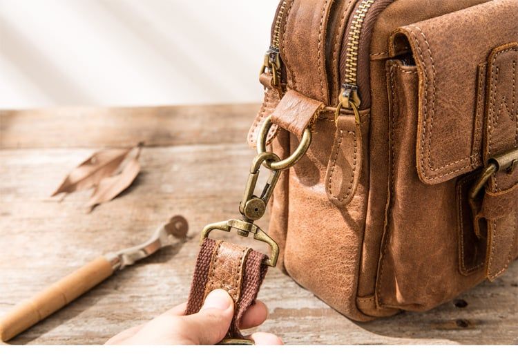 Túi Da Bò Thật RETRO Đeo Chéo & Xách Tay Đựng IPad SBM223