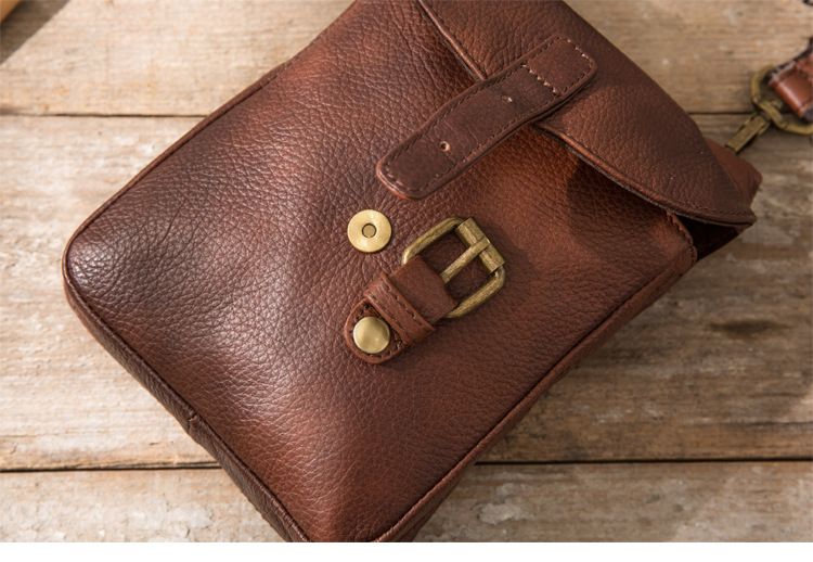 Túi da bò thật đeo chéo nhỏ gọn Berry & Ken RETRO - Classic edition SBM118