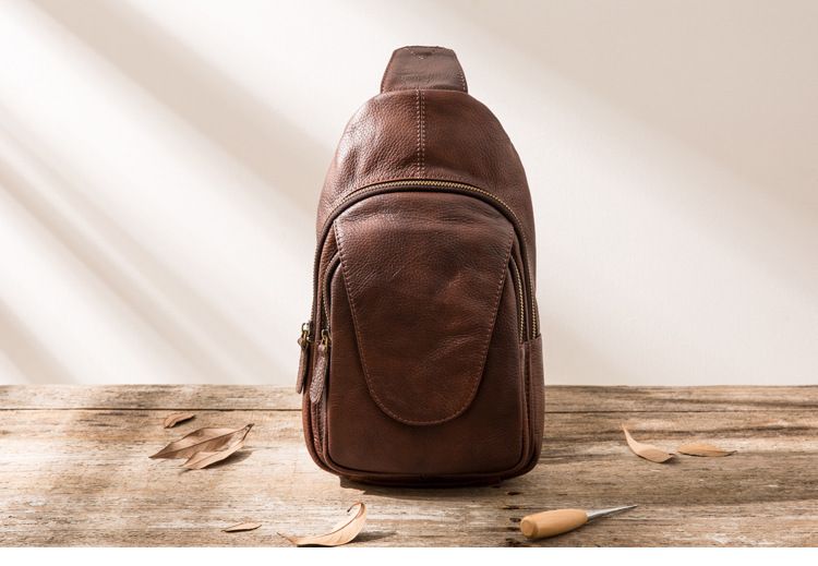 Túi Da Thật Đeo Chéo Trước Ngực VINTAGE SBM237